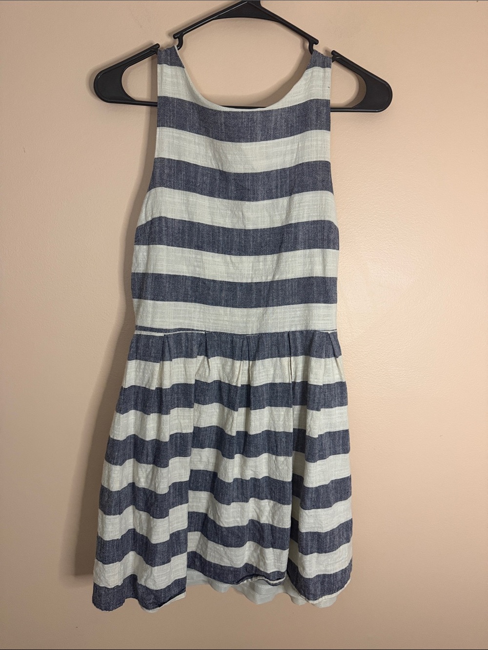 one clothing Navy and White Striped Mini Dress